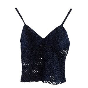 Express Thin Strap Y2k Crochet Top
